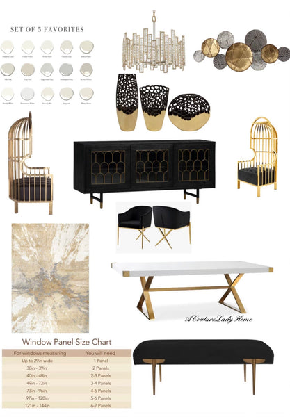 Black and Gold Wood Buffet