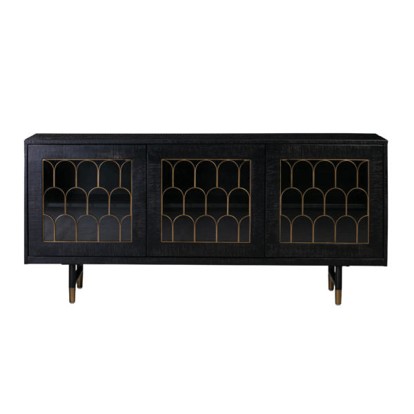 Black and Gold Wood Buffet